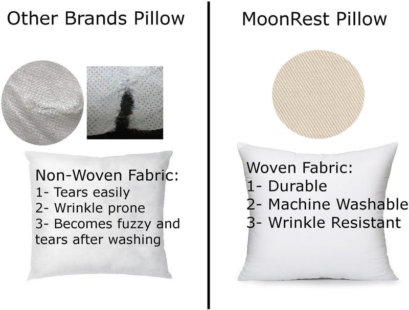 MoonRest Round Pillow Insert Hypoallergenic Polyester Form Stuffer-%100 Cotton Blend Covering for Sofa Sham, Decorative Pillow, Cushion and Bed - 13 Inch Diameter - Image 5